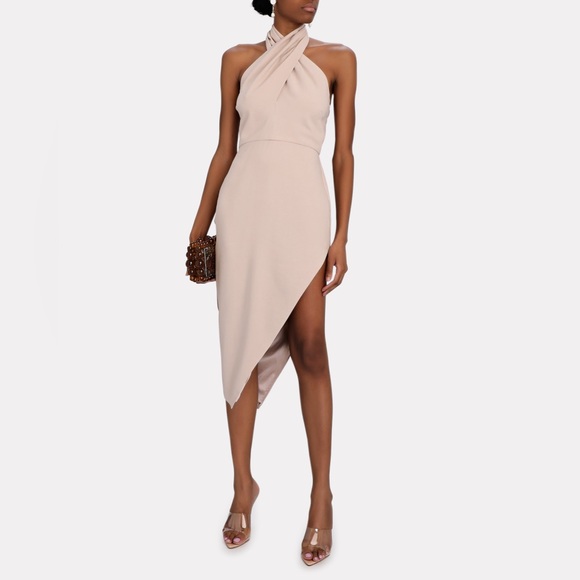 The Sei Dresses | The Sei Cross Front Halter Dress In Pink | Color: Pink | Size: 2 | Serrenaanne's Closet